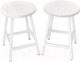 Миниатюра изображения товара Набор табуретов Stal-Massiv SMH-245 (2шт, дуб беленый/белый)
