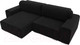 Миниатюра изображения товара Диван угловой Лига Диванов Лига-029 левый / 121918L (микровельвет черный)