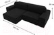 Миниатюра изображения товара Диван угловой Лига Диванов Лига-029 левый / 121918L (микровельвет черный)