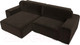 Миниатюра изображения товара Диван угловой Лига Диванов Лига-029 левый / 121919L (микровельвет коричневый)