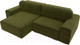 Миниатюра изображения товара Диван угловой Лига Диванов Лига-029 левый / 121920L (микровельвет зеленый)