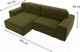 Миниатюра изображения товара Диван угловой Лига Диванов Лига-029 левый / 121920L (микровельвет зеленый)