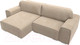 Миниатюра изображения товара Диван угловой Лига Диванов Лига-029 левый / 121924L (велюр бежевый)