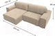 Миниатюра изображения товара Диван угловой Лига Диванов Лига-029 левый / 121924L (велюр бежевый)