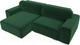 Миниатюра изображения товара Диван угловой Лига Диванов Лига-029 левый / 121926L (велюр зеленый)