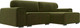 Миниатюра изображения товара Диван угловой Лига Диванов Лига-029 правый / 121920 (микровельвет зеленый)