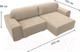 Миниатюра изображения товара Диван угловой Лига Диванов Лига-029 правый / 121924 (велюр бежевый)