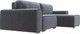 Миниатюра изображения товара Диван угловой Лига Диванов Лига-029 правый / 121928 (велюр серый)