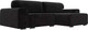 Миниатюра изображения товара Диван угловой Лига Диванов Лига-029 правый / 121929 (велюр черный)
