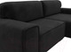 Миниатюра изображения товара Диван угловой Лига Диванов Лига-029 правый / 121929 (велюр черный)