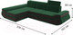 Миниатюра изображения товара Диван угловой Лига Диванов Лига-032 левый / 121645L (велюр, зеленый/коричневый)