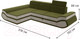 Миниатюра изображения товара Диван угловой Лига Диванов Лига-032 левый / 121653L (микровельвет, зеленый/бежевый)