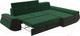 Миниатюра изображения товара Диван угловой Лига Диванов Лига-032 правый / 121645 (велюр, зеленый/коричневый)