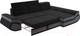 Миниатюра изображения товара Диван угловой Лига Диванов Лига-032 правый / 121648 (велюр, черный/серый)