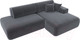 Миниатюра изображения товара Диван угловой Лига Диванов Лига-36 НПБ правый / 121412 (велюр серый)