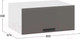 Миниатюра изображения товара Шкаф навесной для кухни ТриЯ Тиана 1В8ГП (белый/асфальт супермат)