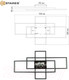 Миниатюра изображения товара Люстра Estares Sven 120W 3S-APP-900x500x80-BLACK/WHITE-220-IP20