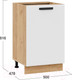 Миниатюра изображения товара Шкаф-стол кухонный ТриЯ Тиана 1Н5 (дуб крафт золотой/белый супермат)