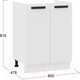Миниатюра изображения товара Шкаф под мойку ТриЯ Тиана 1Н6М (белый/белый супермат)