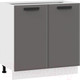 Миниатюра изображения товара Шкаф-стол кухонный ТриЯ Тиана 1Н8 (белый/асфальт супермат)