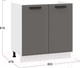 Миниатюра изображения товара Шкаф под мойку ТриЯ Тиана 1Н8М (белый/асфальт супермат)