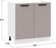Миниатюра изображения товара Шкаф под мойку ТриЯ Тиана 1Н8М (белый/мокко супермат)