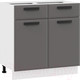 Миниатюра изображения товара Шкаф-стол кухонный ТриЯ Тиана 1Н8Я1 (белый/асфальт супермат)