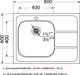 Миниатюра изображения товара Мойка кухонная Ukinox Иннова IND800.600-GT6C 0RS