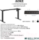 Миниатюра изображения товара Стол с подъемным механизмом WellDesk WDЕ Evolution 139.5x80x1.8 (черный/ясень шимо)
