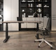 Миниатюра изображения товара Стол с подъемным механизмом WellDesk WDЕ Flagman 139.5x80x2.8 (черный/ясень шимо)