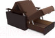 Миниатюра изображения товара Кресло-кровать Mebel-Ars Шарк (рогожка шоколад/экокожа коричневый)