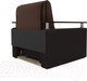 Миниатюра изображения товара Кресло-кровать Mebel-Ars Шарк (рогожка шоколад/экокожа коричневый)