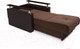 Миниатюра изображения товара Кресло-кровать Mebel-Ars Шарк (рогожка шоколад/экокожа коричневый)