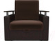 Миниатюра изображения товара Кресло-кровать Mebel-Ars Шарк (рогожка шоколад/экокожа коричневый)