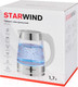 Миниатюра изображения товара Электрочайник StarWind SKG2011 (белый/серебристый)