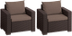 Миниатюра изображения товара Комплект кресел садовых Keter California / 258779 (коричневый)
