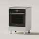 Миниатюра изображения товара Шкаф под духовку Dipriz Д.70086.1 (белый/хром)