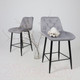 Миниатюра изображения товара Стул барный AksHome Vito (светло-серый велюр HLR-20/черный)