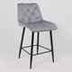 Миниатюра изображения товара Стул барный AksHome Vito (светло-серый велюр HLR-20/черный)