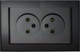 Миниатюра изображения товара Розетка Ovivo Mina 401-170300-908 (черный)