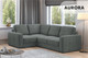 Миниатюра изображения товара Диван угловой Mio Tesoro Aurora компл.2 левый (Velutto 32 темно-серый)