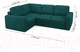 Миниатюра изображения товара Диван угловой Mio Tesoro Aurora компл.2 левый (Velutto 20 бирюзовый)