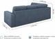 Миниатюра изображения товара Диван угловой Mio Tesoro Aurora компл.2 левый (Velutto 48 синий Denim)