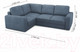 Миниатюра изображения товара Диван угловой Mio Tesoro Aurora компл.2 левый (Velutto 48 синий Denim)
