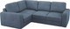 Миниатюра изображения товара Диван угловой Mio Tesoro Aurora компл.2 левый (Velutto 48 синий Denim)