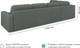 Миниатюра изображения товара Диван П-образный Mio Tesoro Aurora компл.3 правый (Velutto 32 темно-серый)