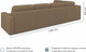 Миниатюра изображения товара Диван П-образный Mio Tesoro Aurora компл.3 правый (Velutto 03 коричневый)