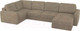 Миниатюра изображения товара Диван П-образный Mio Tesoro Aurora компл.3 правый (Kashemir 230 коричневый)