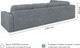 Миниатюра изображения товара Диван П-образный Mio Tesoro Aurora компл.3 правый (Kashemir 974 серый)