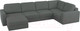Миниатюра изображения товара Диван П-образный Mio Tesoro Aurora компл.3 левый (Velutto 32 темно-серый)